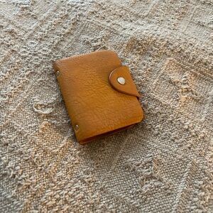 Tan Leather Card Wallet